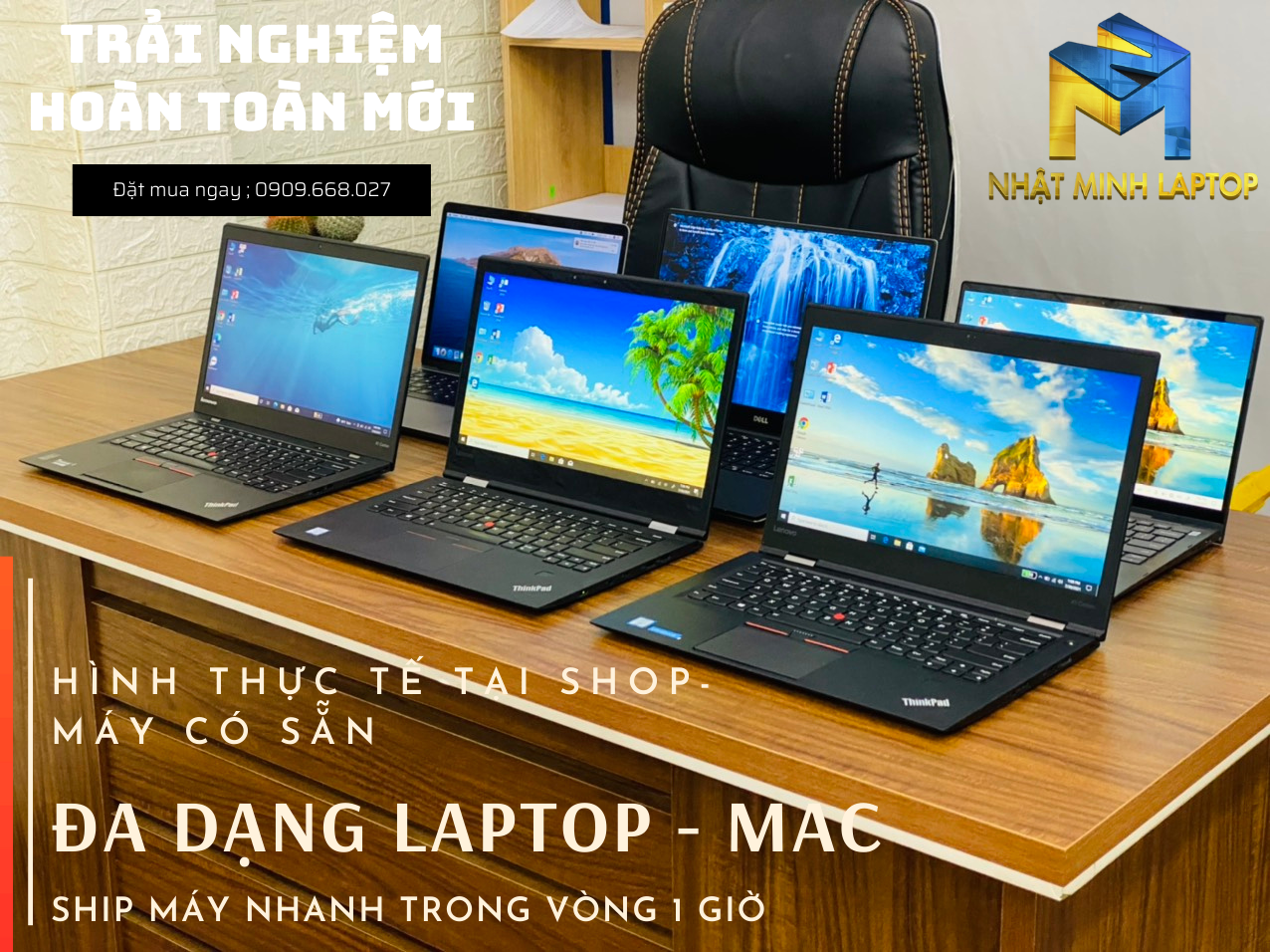Đa dạng laptop tại Nhật Minh