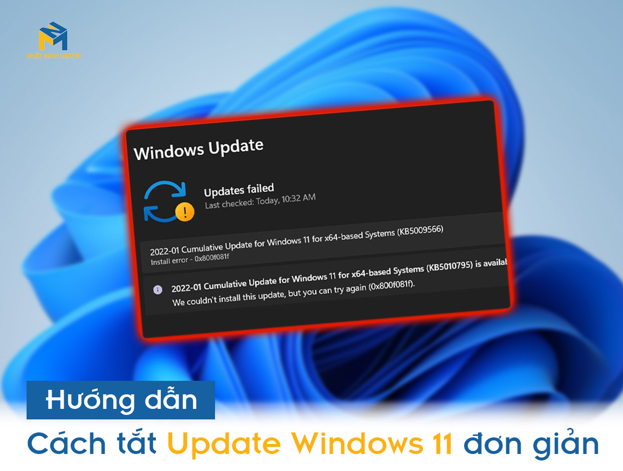 tắt tự động cập nhật windows