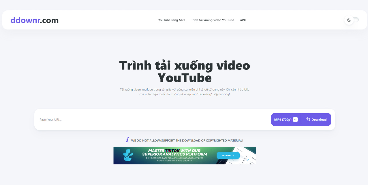tải video youtube