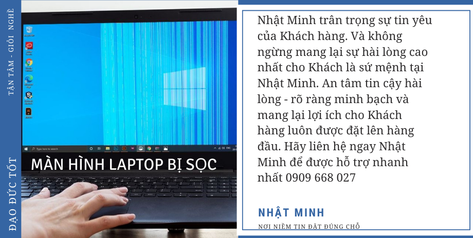 NGUYÊN NHÂN VÀ CÁCH KHẮC PHỤC MÀN HÌNH LAPTOP BỊ SỌC